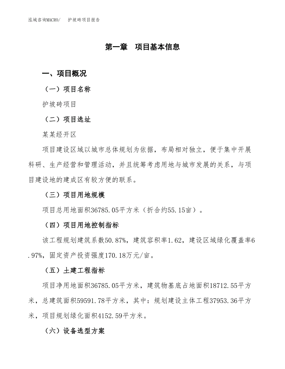 护坡砖项目报告.docx_第1页