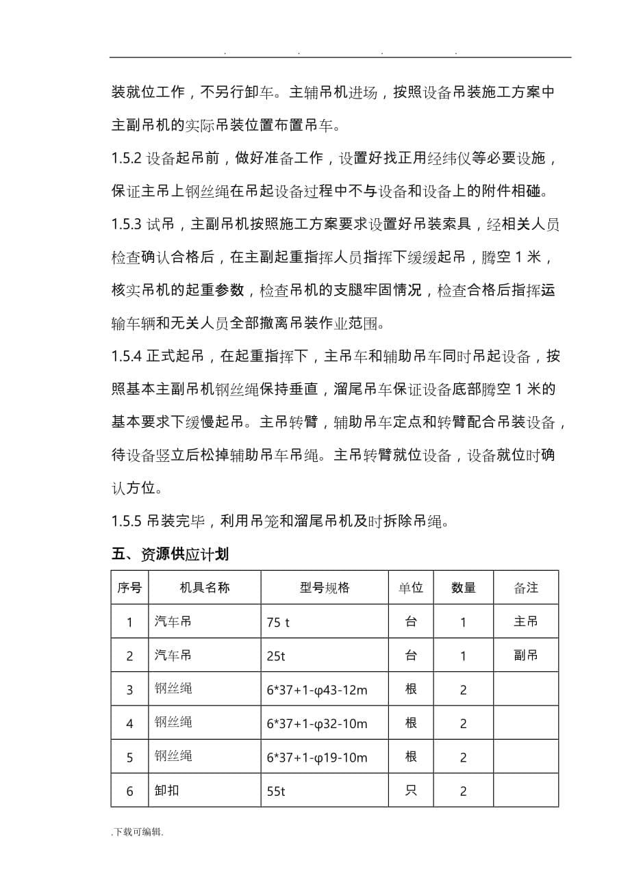 LNG加气站_吊装工程施工设计方案_第5页