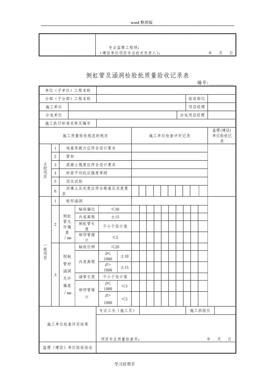 城镇道路工程检验批[全套]_第5页