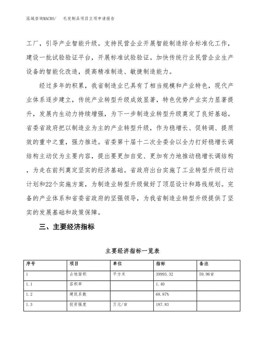 毛发制品项目立项申请报告样例参考.docx_第5页