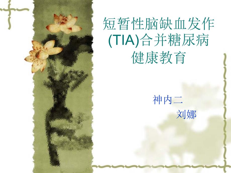 TIA合并糖尿病护理_第1页