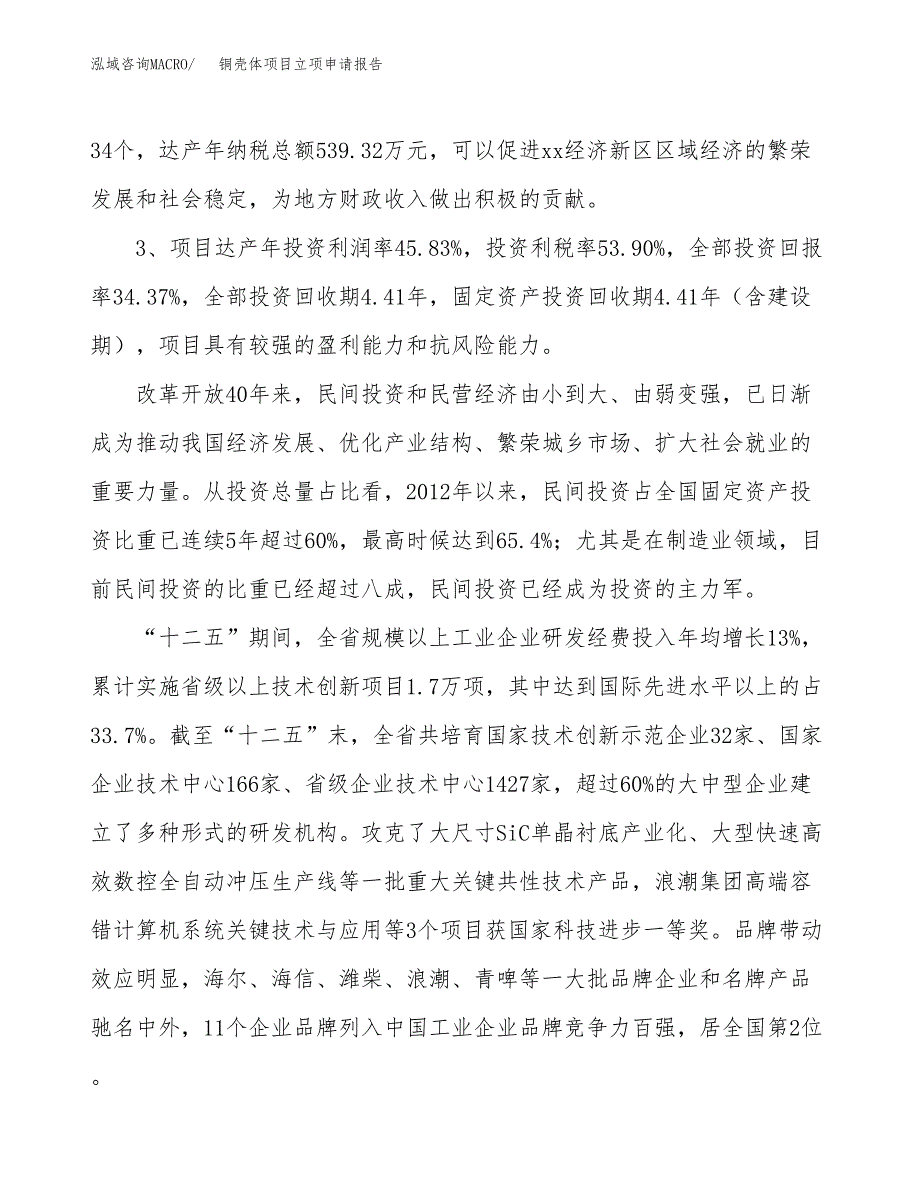 铜壳体项目立项申请报告样例参考.docx_第4页