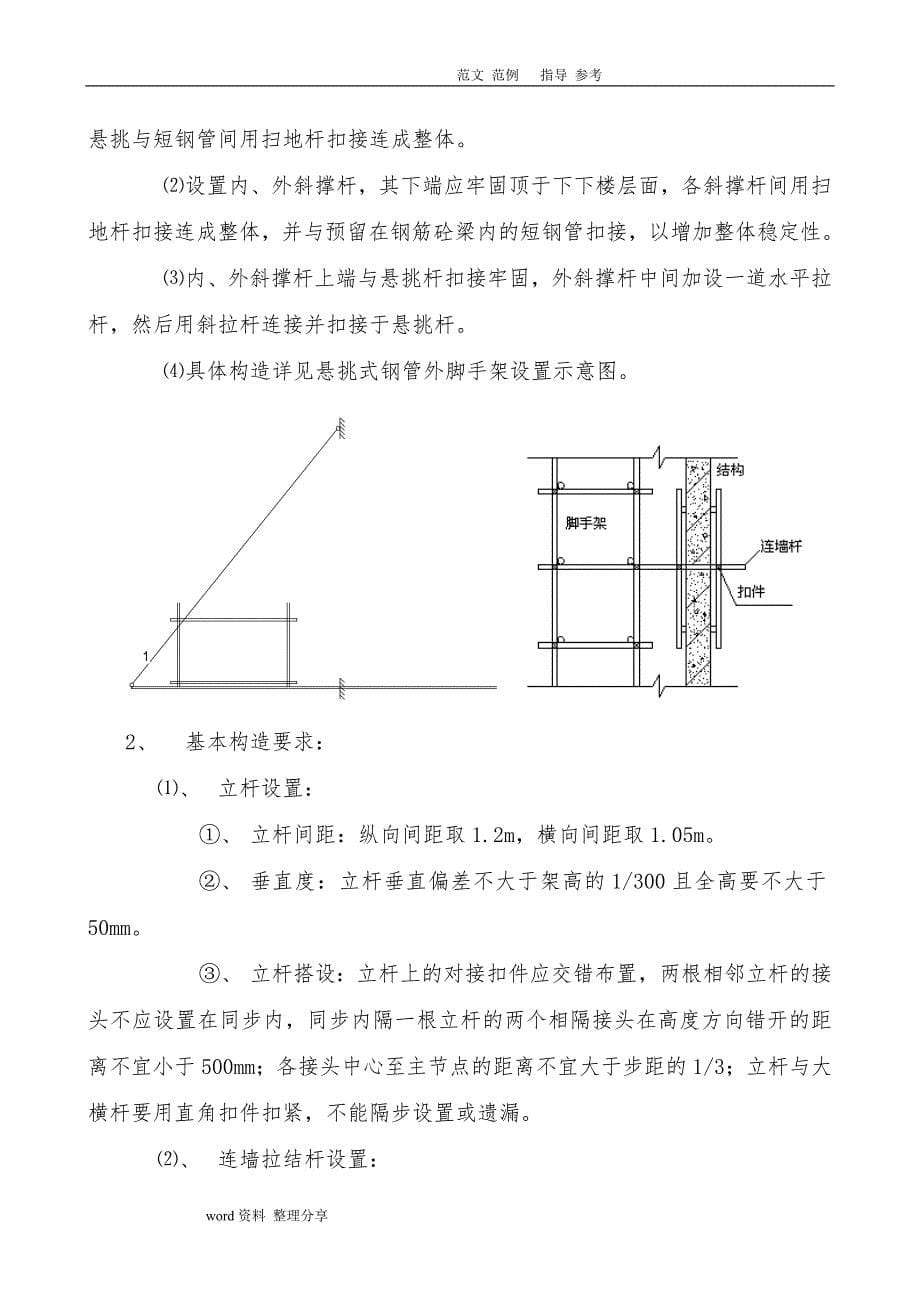 悬挑式钢管脚手架专项工程施工设计方案_第5页