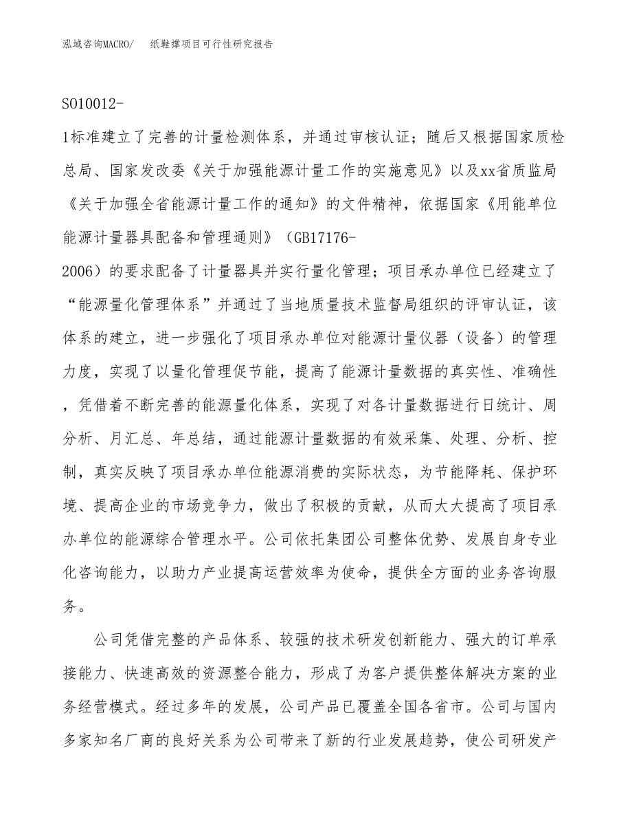 纸鞋撑项目可行性研究报告样例参考模板.docx_第5页