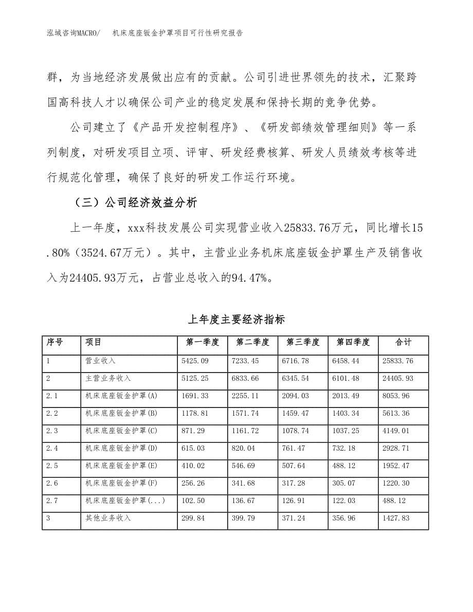 机床底座钣金护罩项目可行性研究报告样例参考模板.docx_第5页