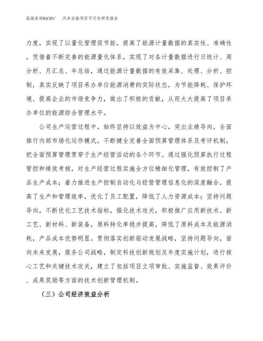 汽车坐垫项目可行性研究报告样例参考模板.docx_第5页