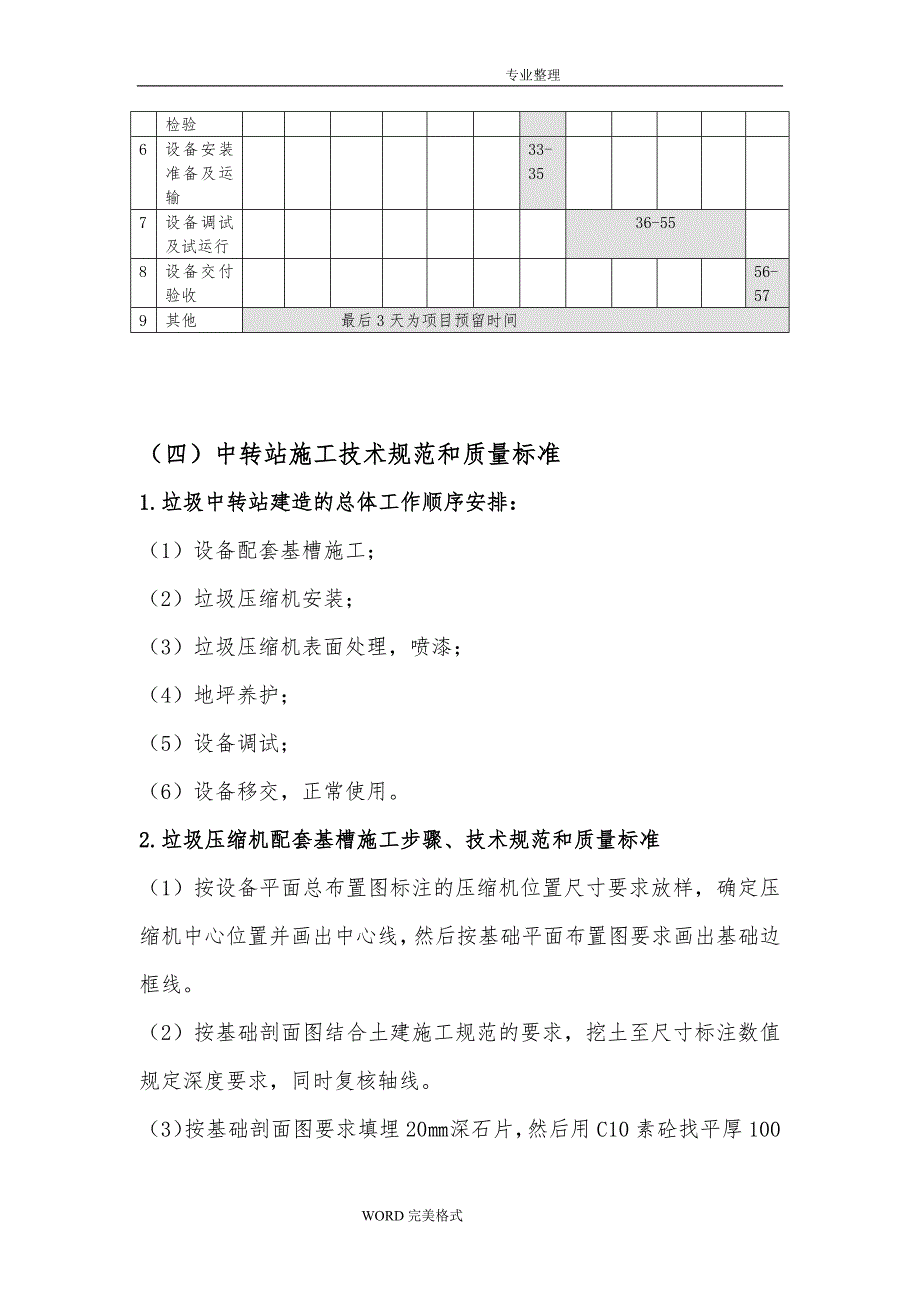 垃圾压缩设备安装施工和安全方案等_第3页