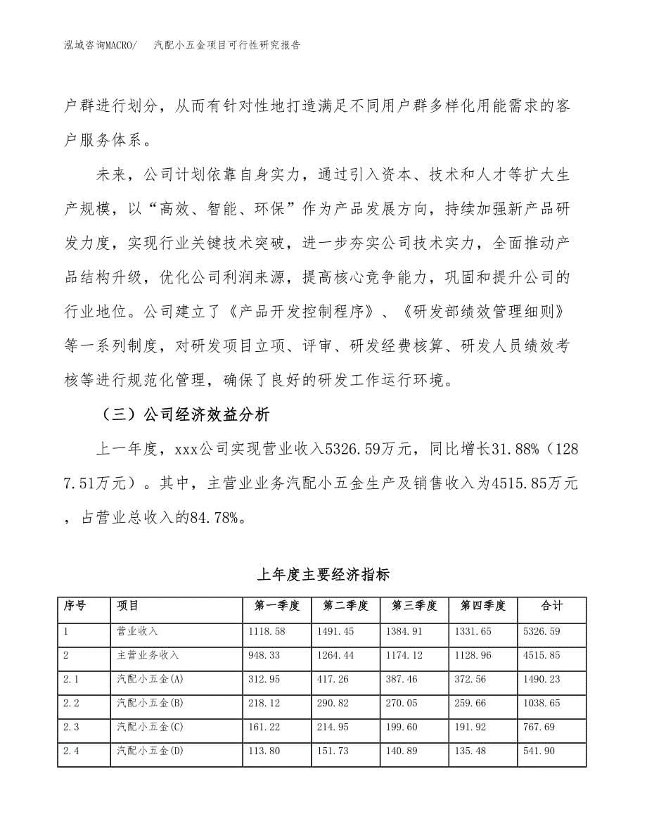 汽配小五金项目可行性研究报告样例参考模板.docx_第5页