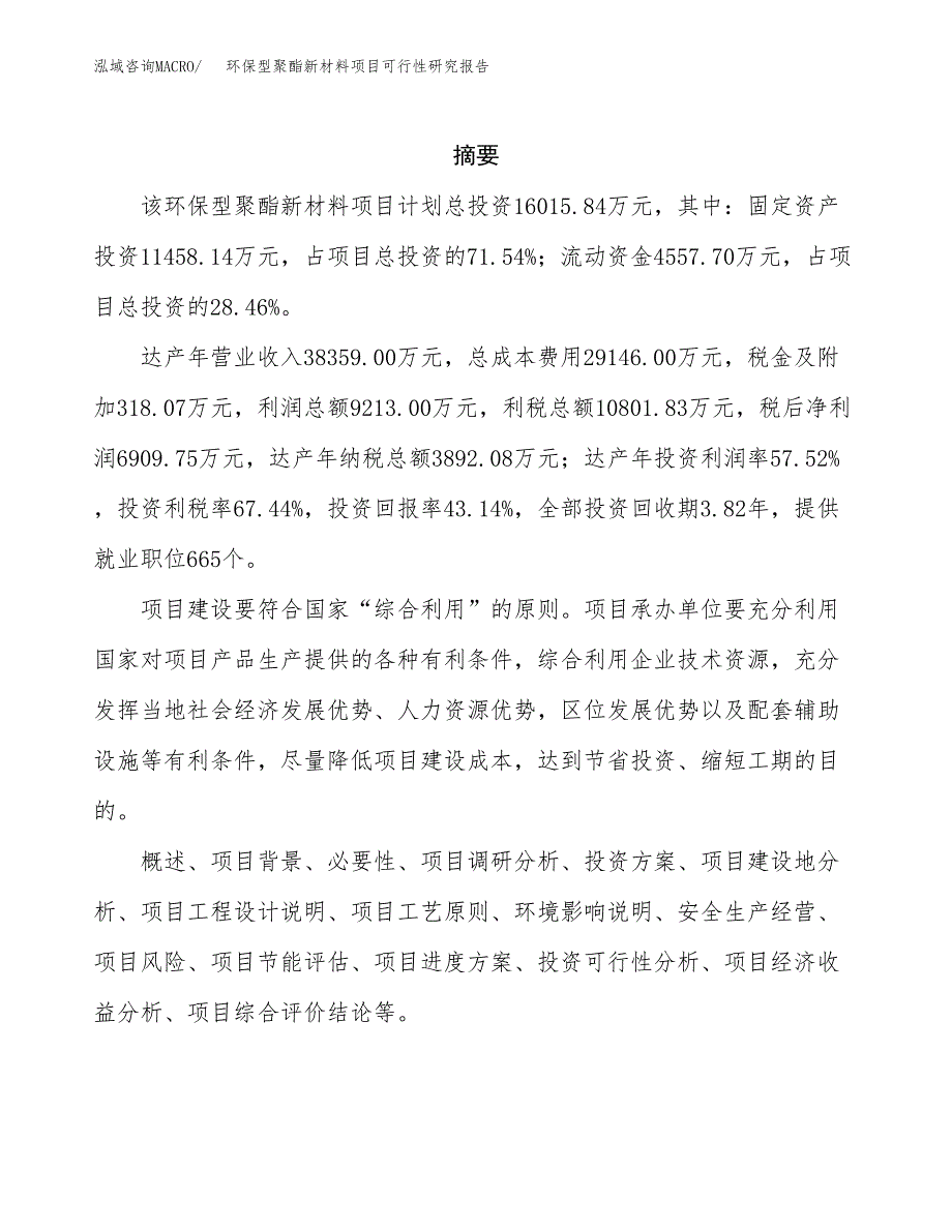 环保型聚酯新材料项目可行性研究报告样例参考模板.docx_第2页