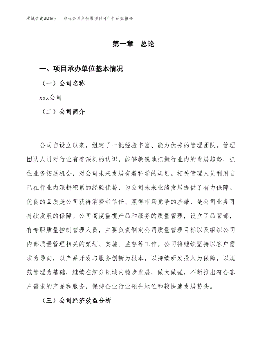 非标金具角铁塔项目可行性研究报告样例参考模板.docx_第4页