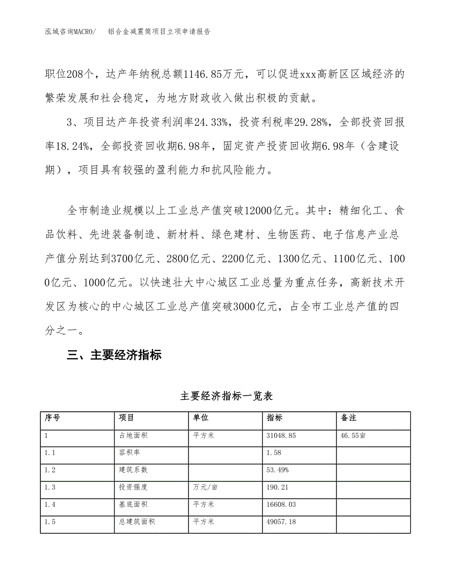 铝合金减震筒项目立项申请报告样例参考.docx_第4页