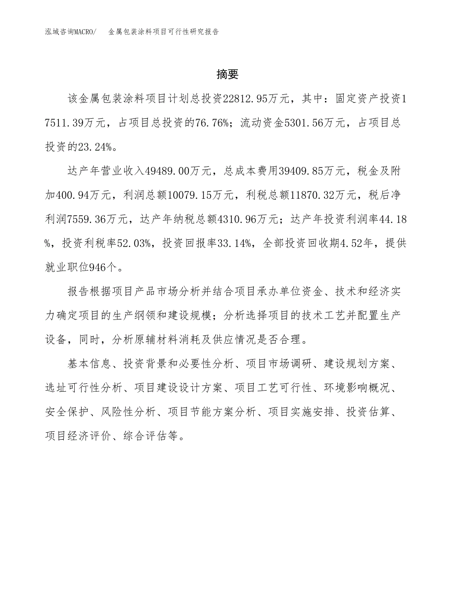 金属包装涂料项目可行性研究报告样例参考模板.docx_第2页