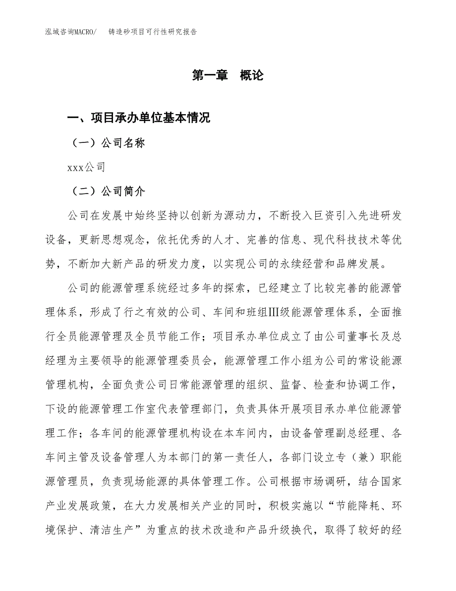 铸造砂项目可行性研究报告样例参考模板.docx_第4页