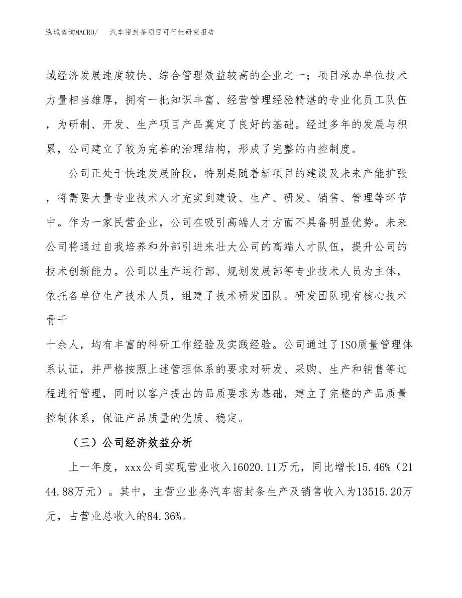 汽车密封条项目可行性研究报告样例参考模板.docx_第5页