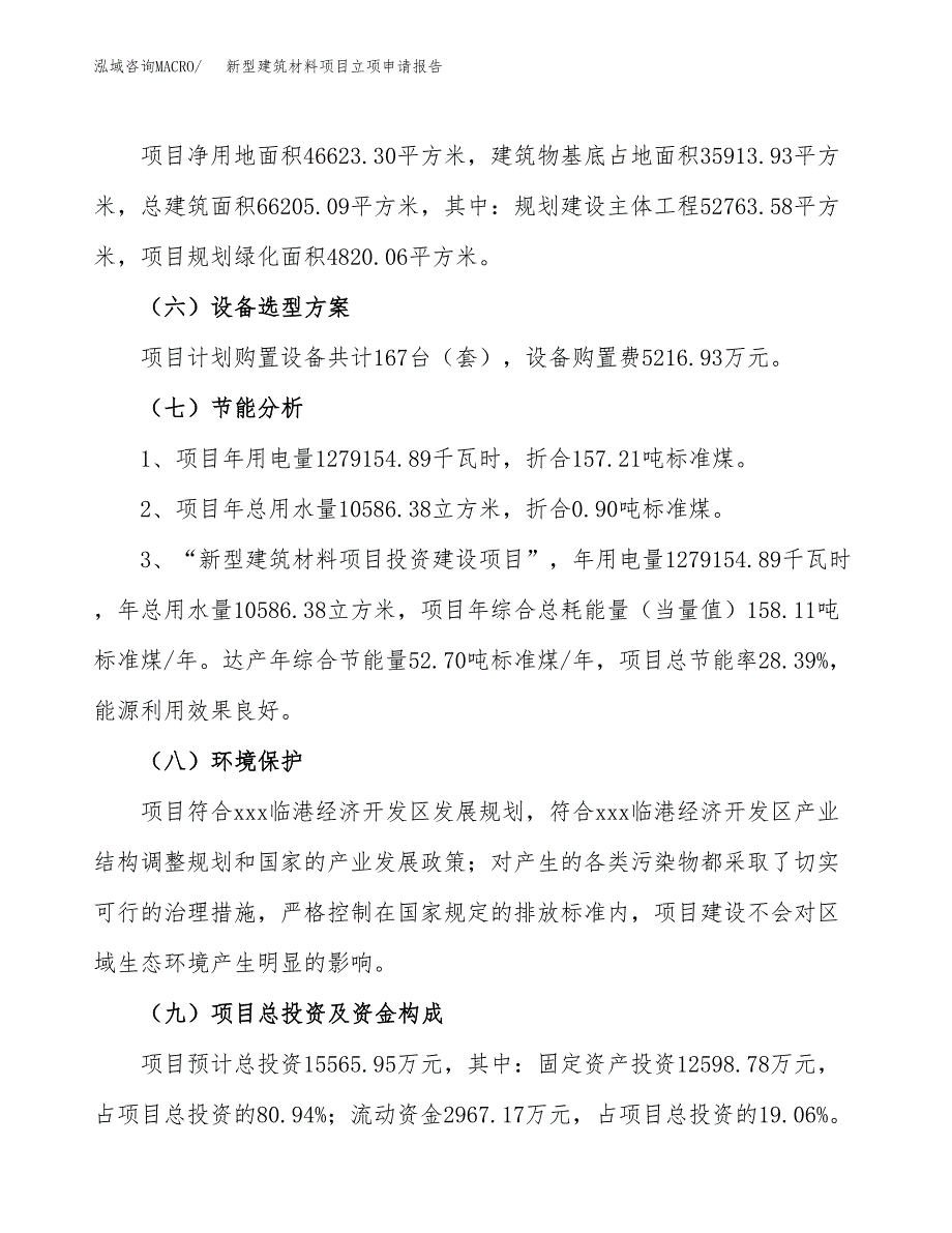 新型建筑材料项目立项申请报告样例参考.docx_第2页