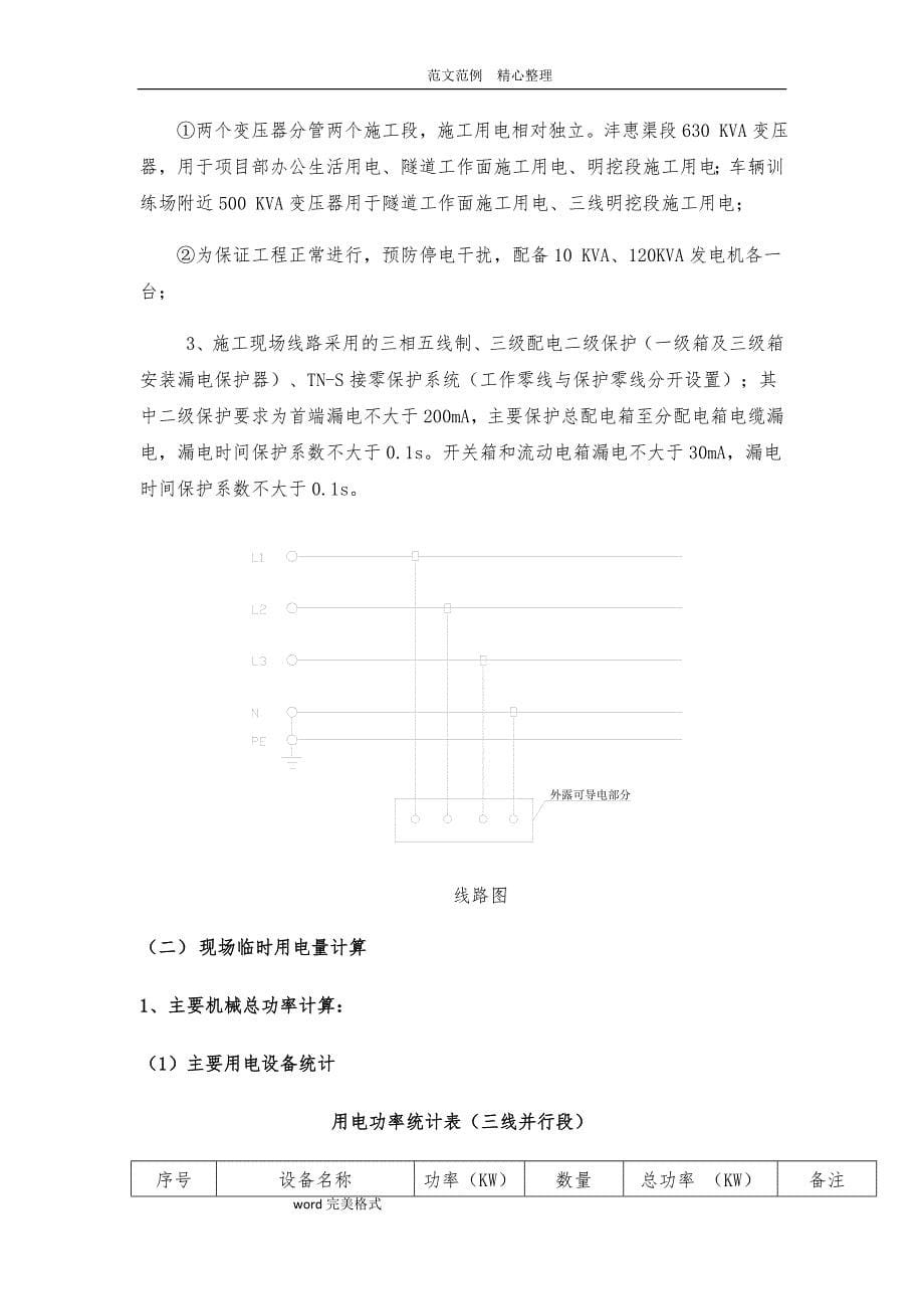 地铁项目临时用电工程施工设计方案_第5页