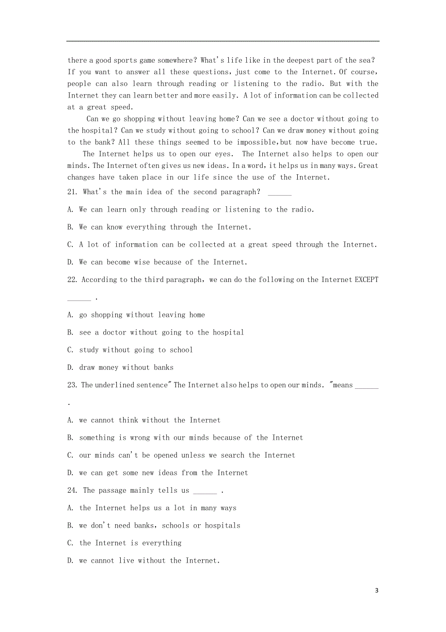 吉林省辉2018_2019学年高二英语上学期第三次月考试题201903050171_第3页