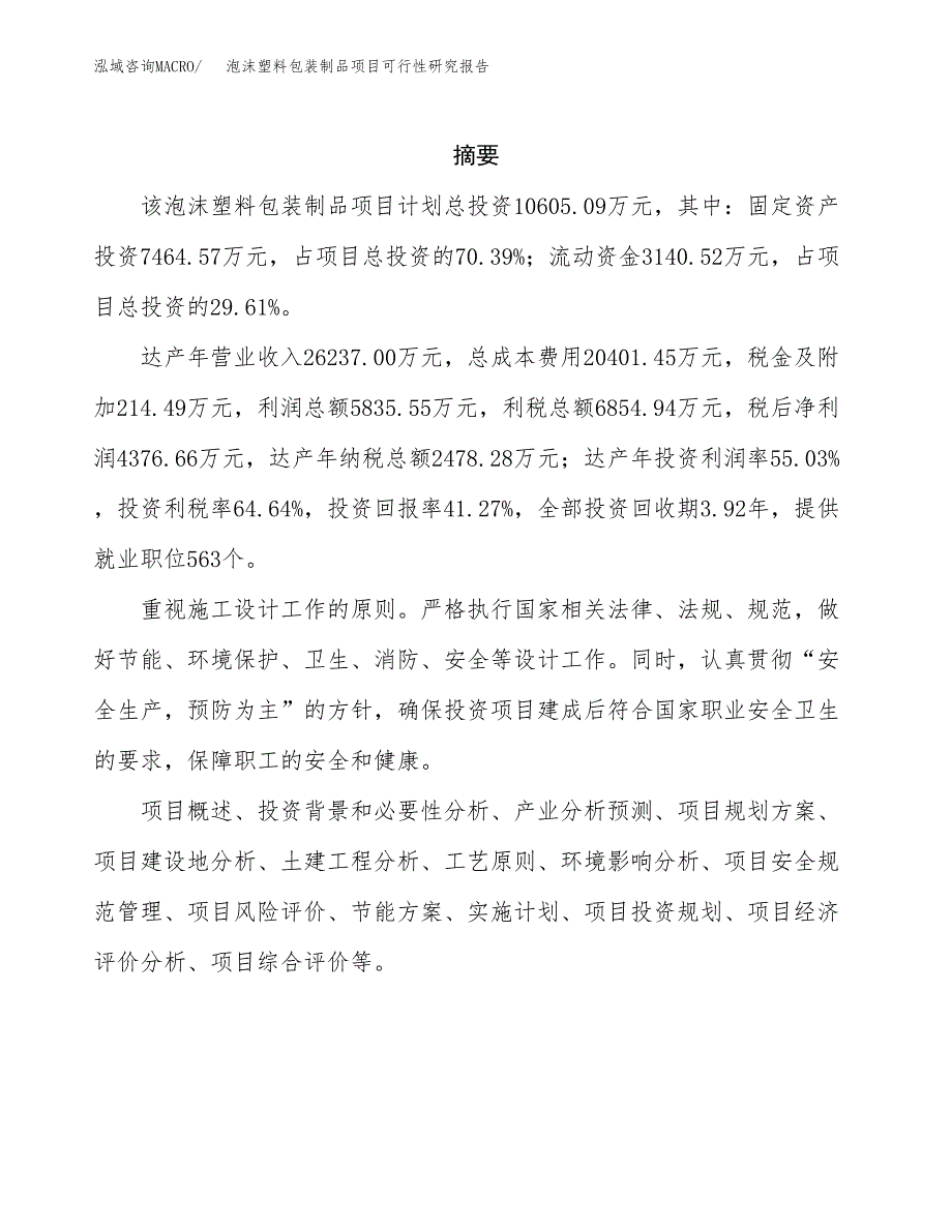 泡沫塑料包装制品项目可行性研究报告样例参考模板.docx_第2页