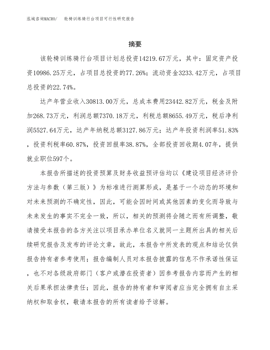 轮椅训练骑行台项目可行性研究报告样例参考模板.docx_第2页