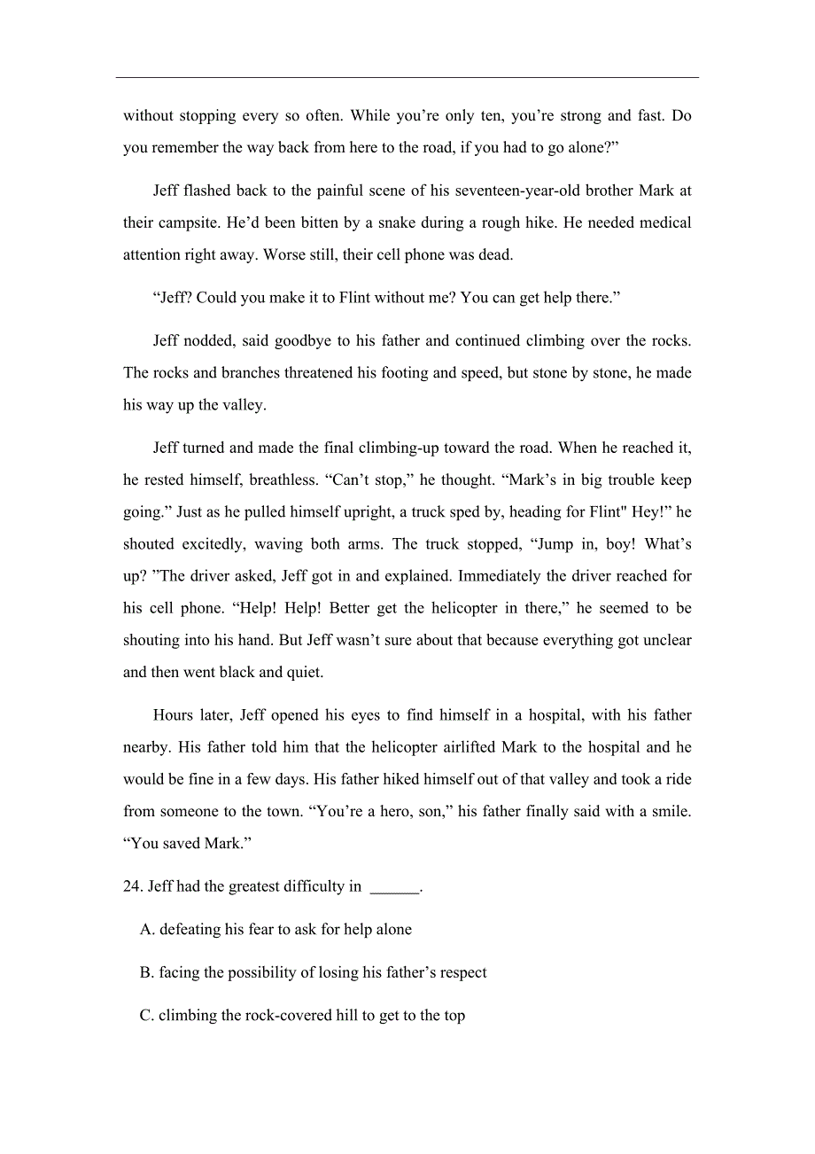 2019届江西省奉新县第一中学高三上学期第一次月考英语试题Word版_第3页