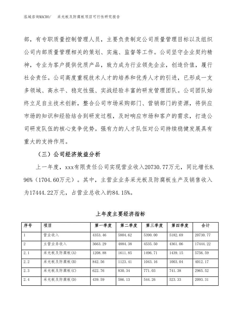 采光板及防腐板项目可行性研究报告样例参考模板.docx_第5页