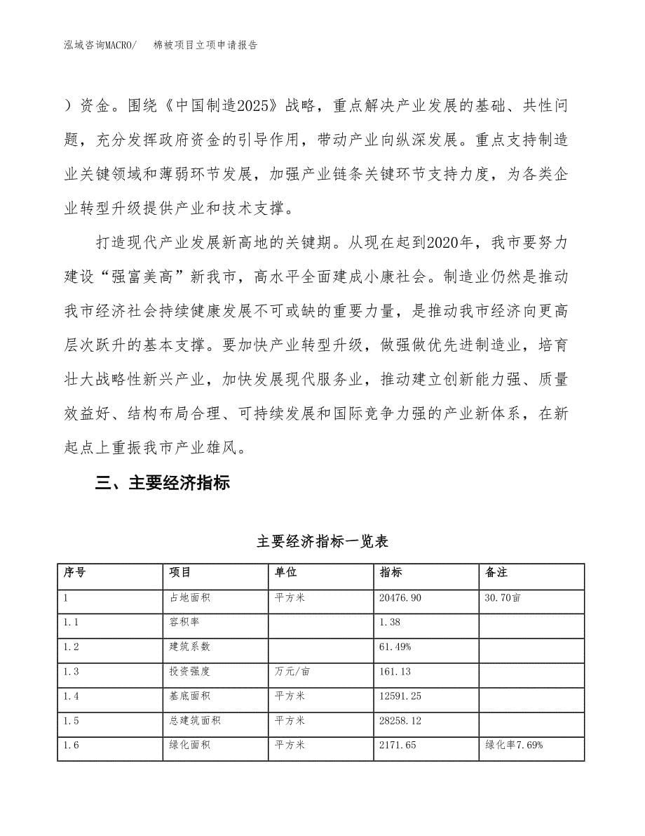 棉被项目立项申请报告样例参考.docx_第5页