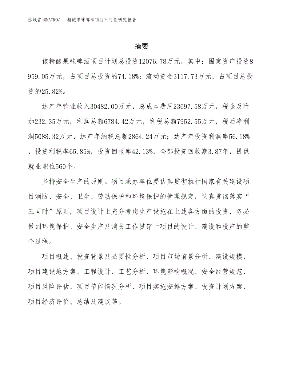 精酿果味啤酒项目可行性研究报告样例参考模板.docx_第2页