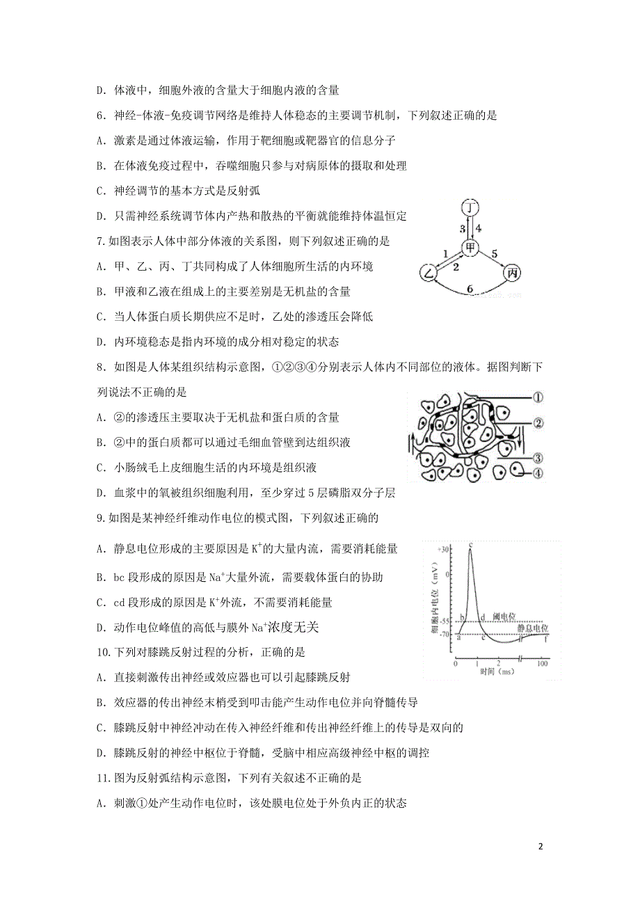 2018-2019学年黑龙江省高二10月月考生物试题Word版_第2页