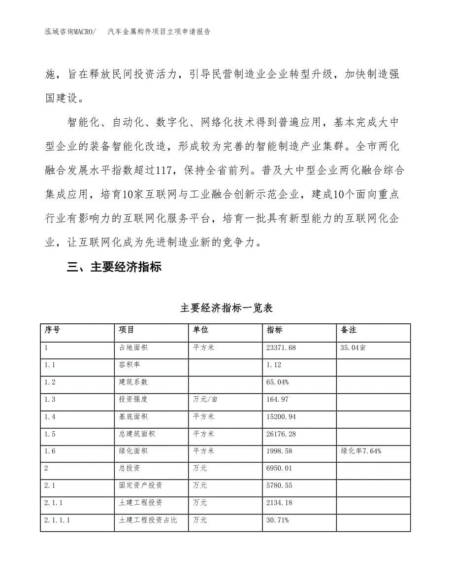 汽车金属构件项目立项申请报告样例参考.docx_第5页