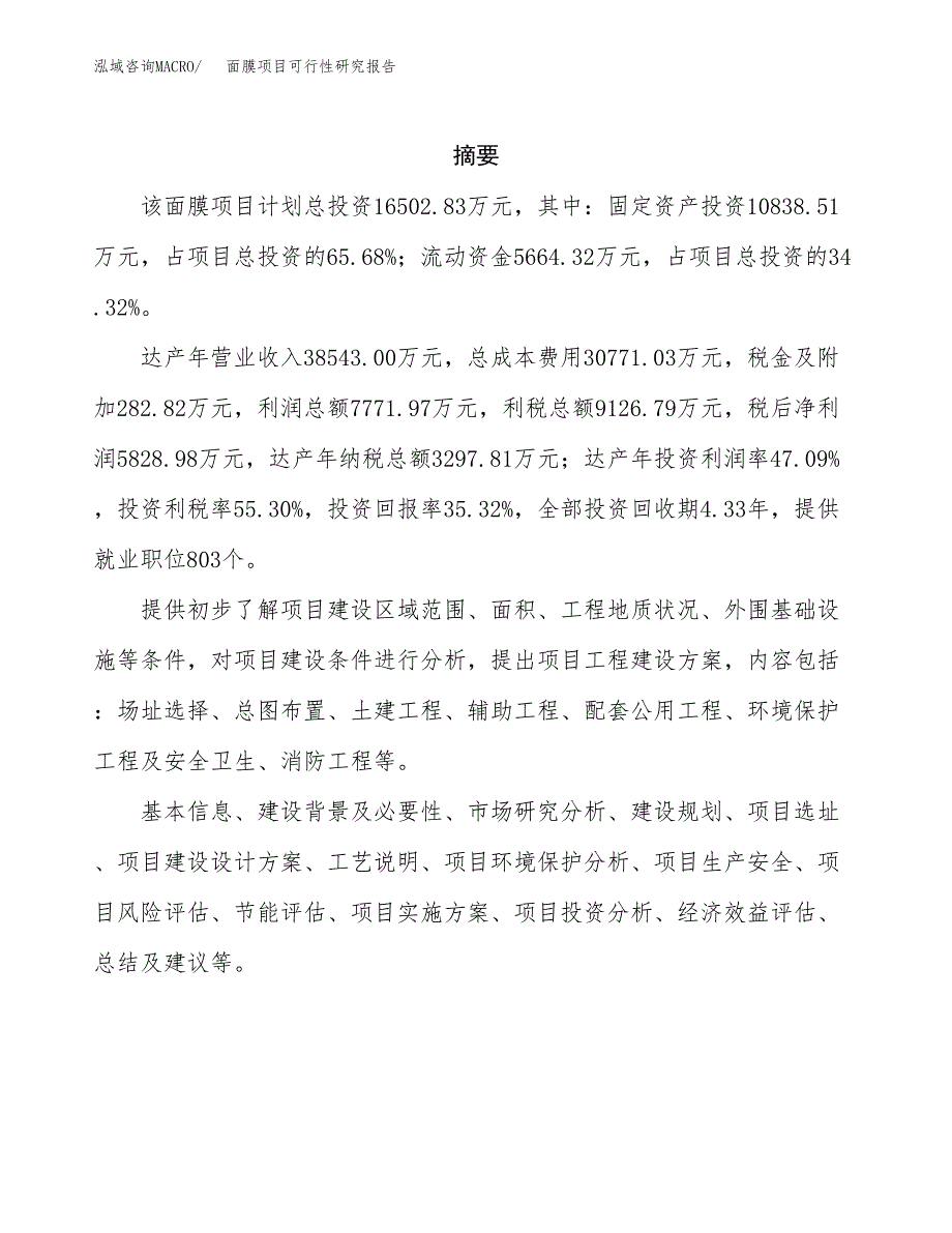 面膜项目可行性研究报告样例参考模板.docx_第2页