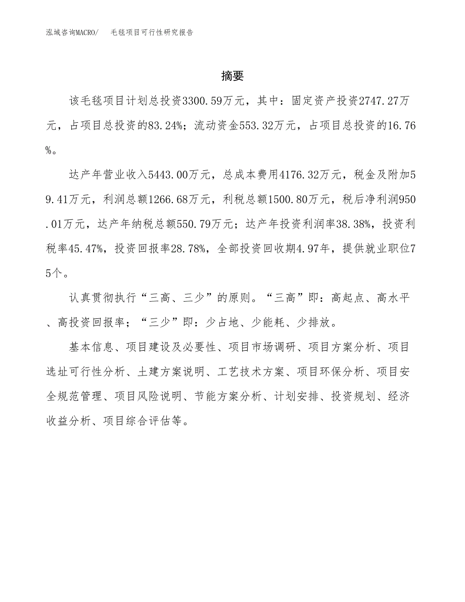 毛毯项目可行性研究报告样例参考模板.docx_第2页