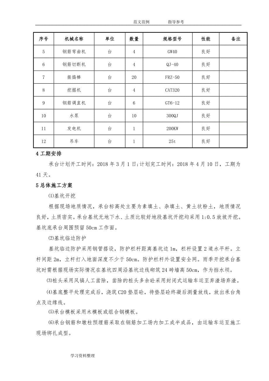 承台施工设计的方案_第5页