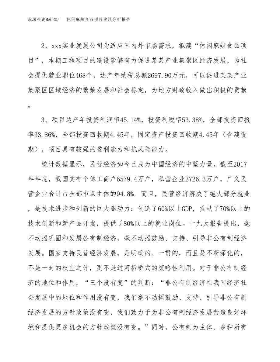 休闲麻辣食品项目建设分析报告范文(项目申请及建设方案).docx_第5页