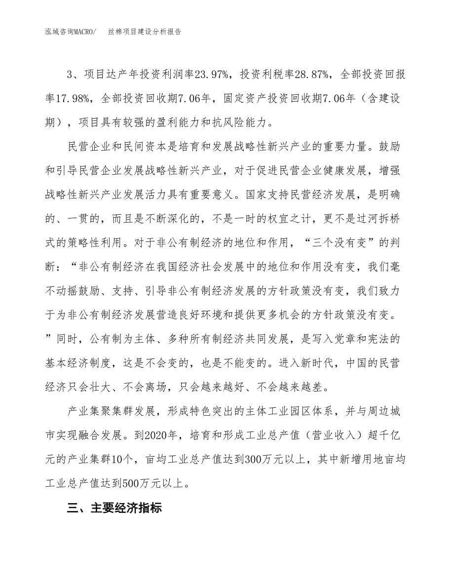 丝棉项目建设分析报告范文(项目申请及建设方案).docx_第5页