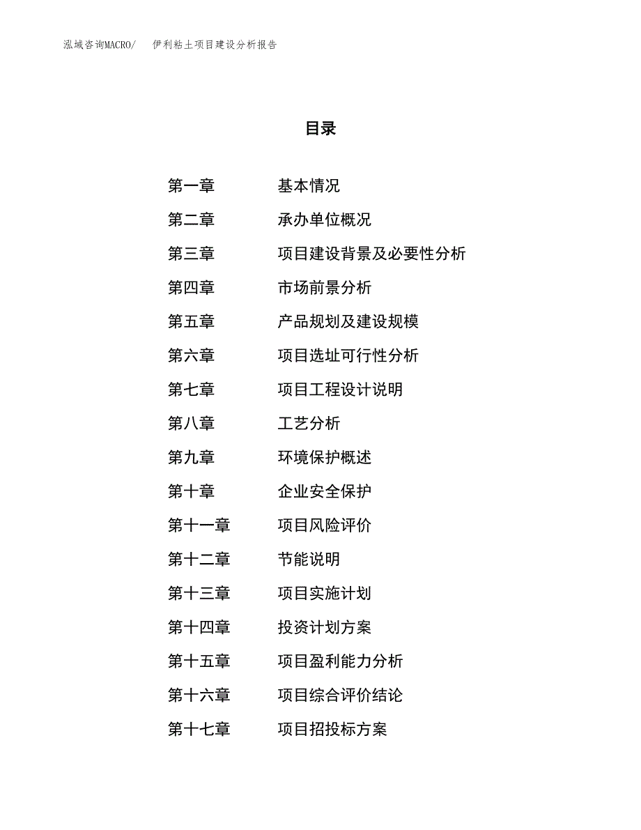 伊利粘土项目建设分析报告范文(项目申请及建设方案).docx_第1页