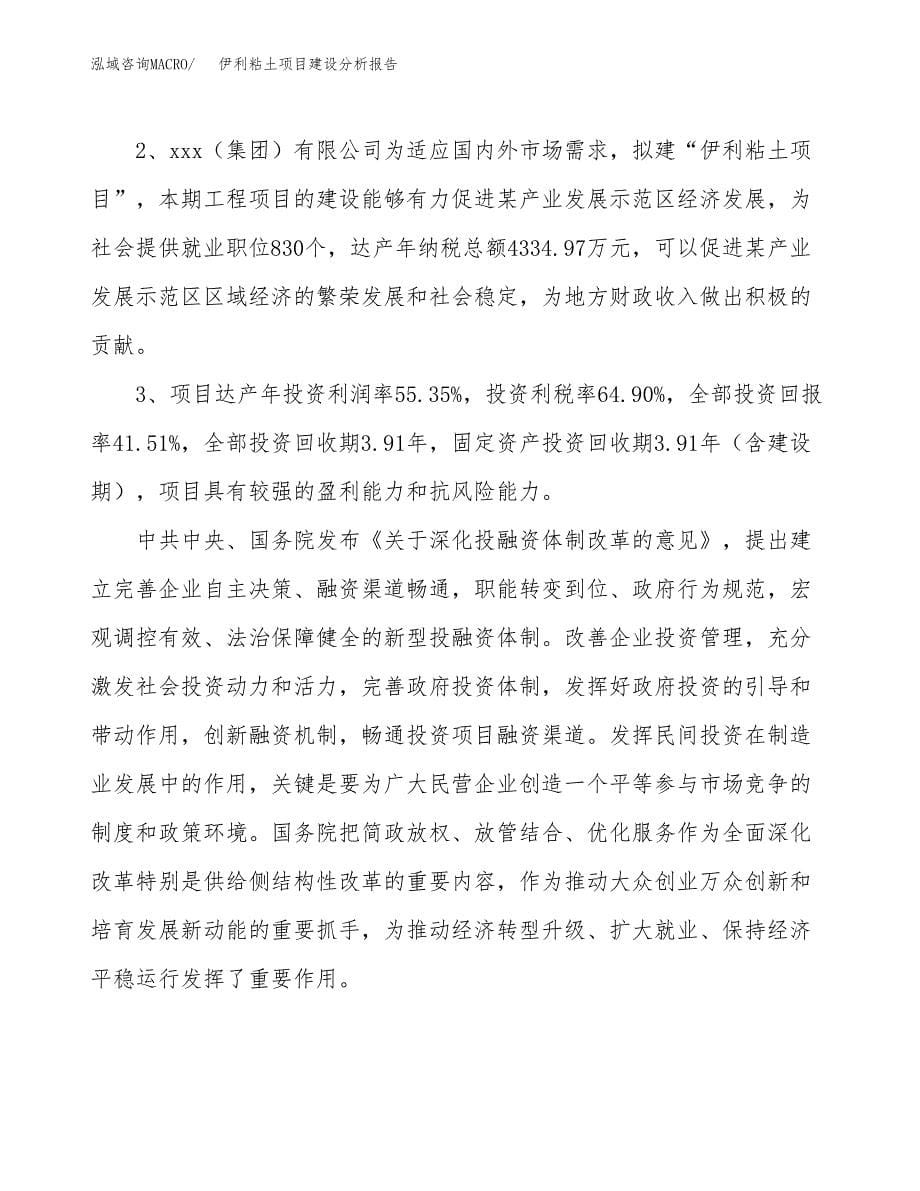 伊利粘土项目建设分析报告范文(项目申请及建设方案).docx_第5页