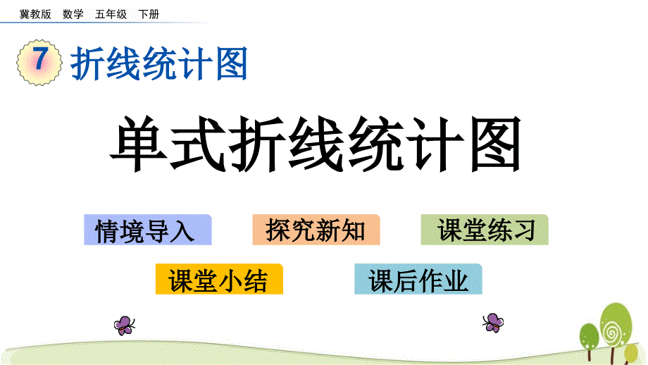 冀教版五年级数学下册7.1 单式折线统计图课件_第1页