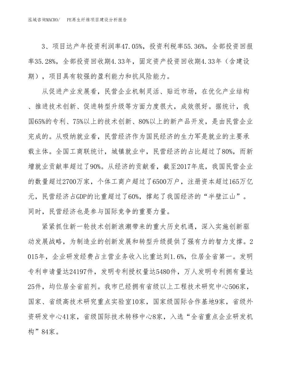 PE再生纤维项目建设分析报告范文(项目申请及建设方案).docx_第5页