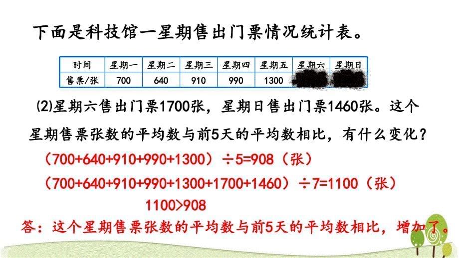 北师大版四年级下册数学6.6平均数（2）课件_第5页