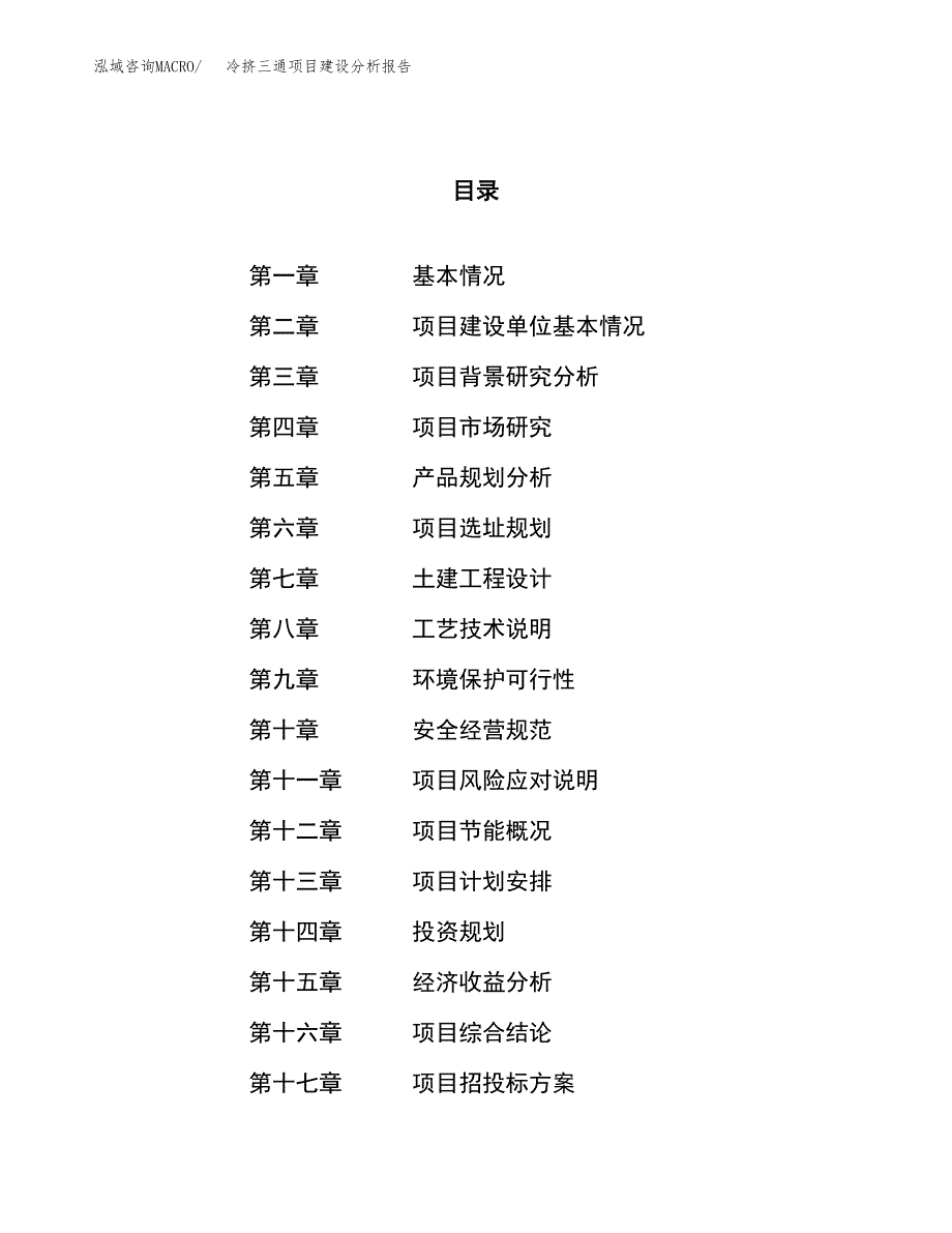 冷挤三通项目建设分析报告范文(项目申请及建设方案).docx_第1页