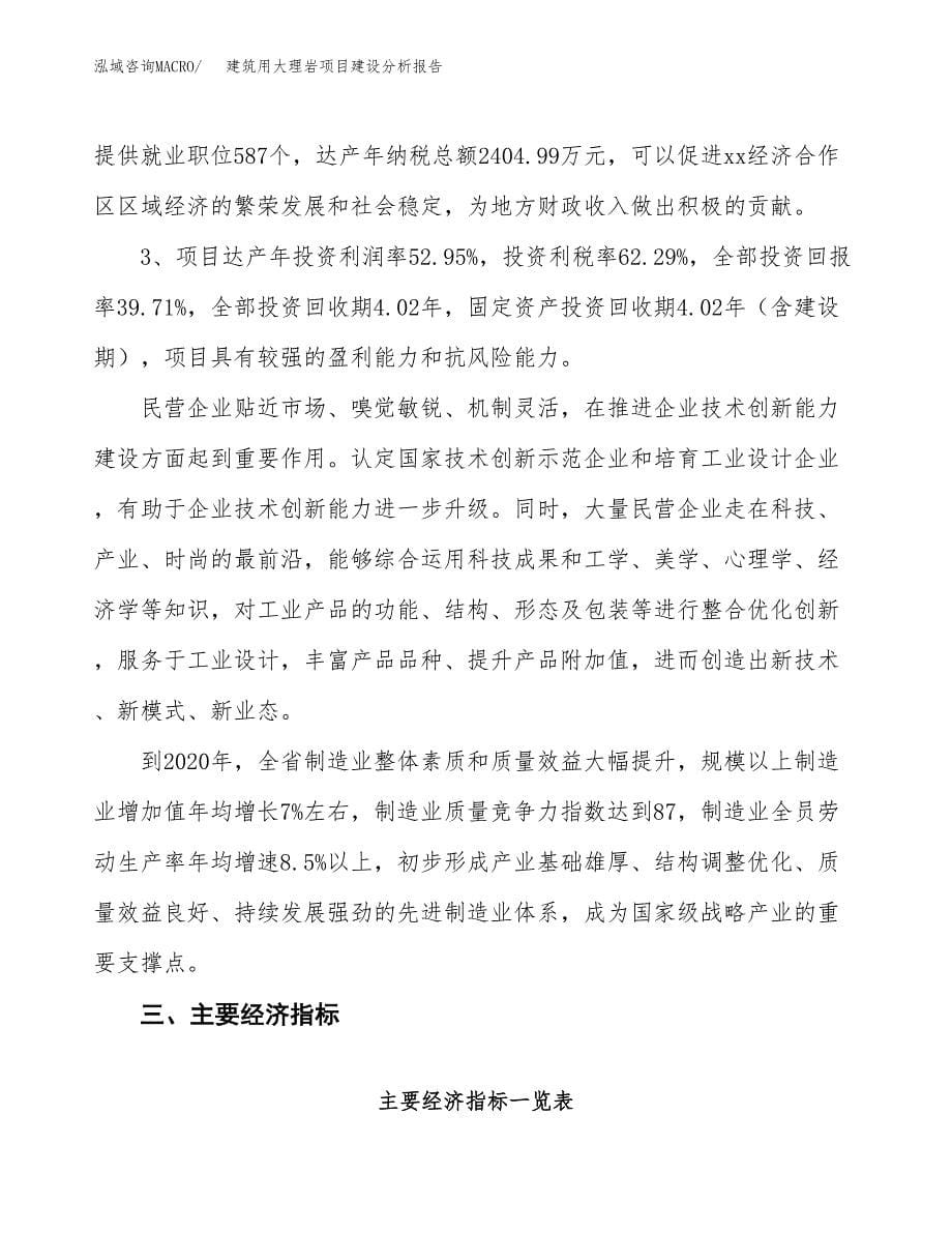 建筑用大理岩项目建设分析报告范文(项目申请及建设方案).docx_第5页