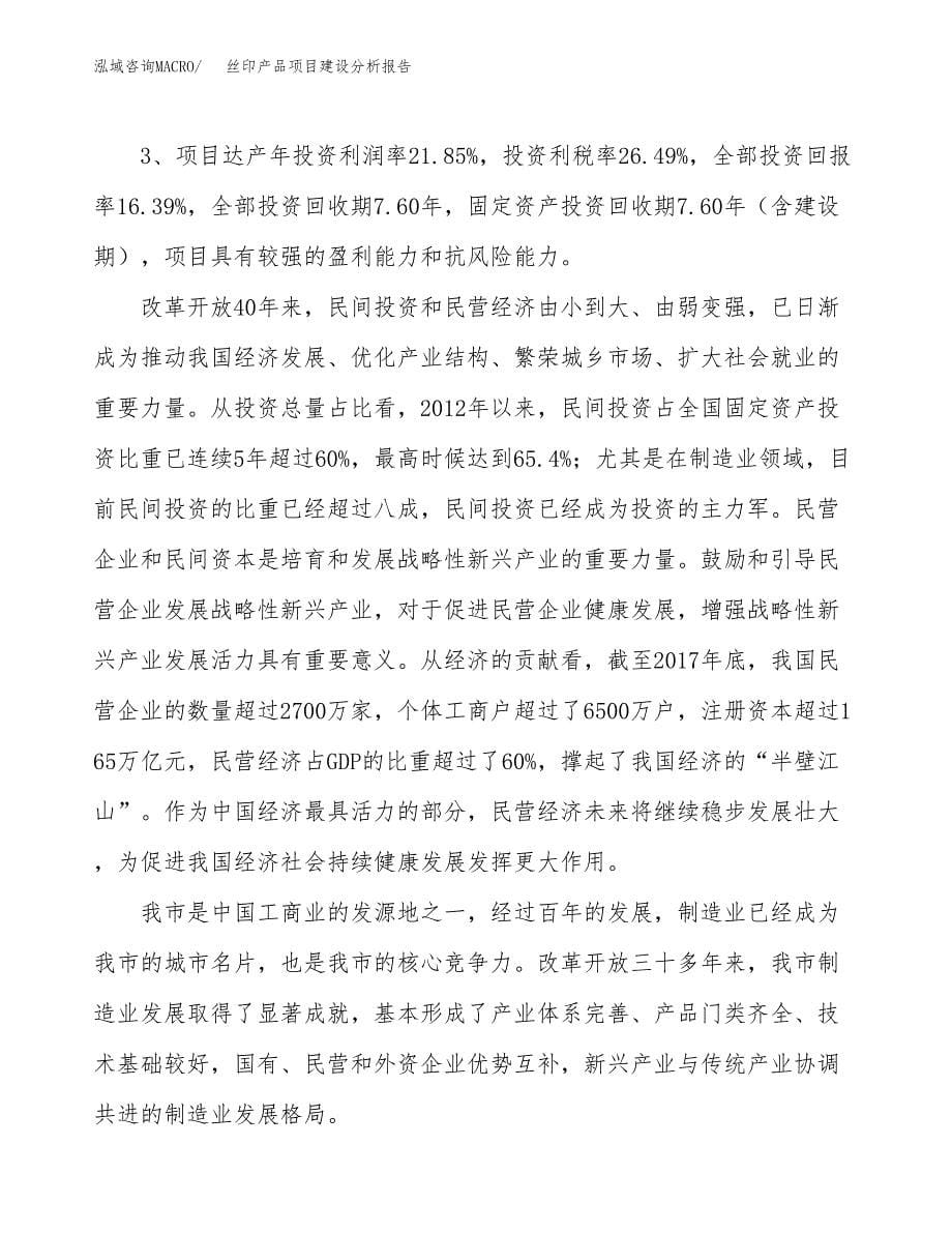 丝印产品项目建设分析报告范文(项目申请及建设方案).docx_第5页