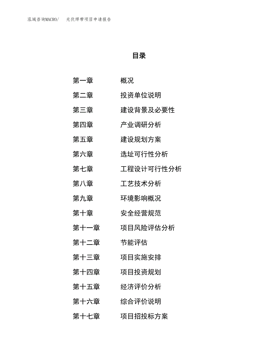 光伏焊带项目申请报告参考模板(投资建设立项申请).docx_第1页