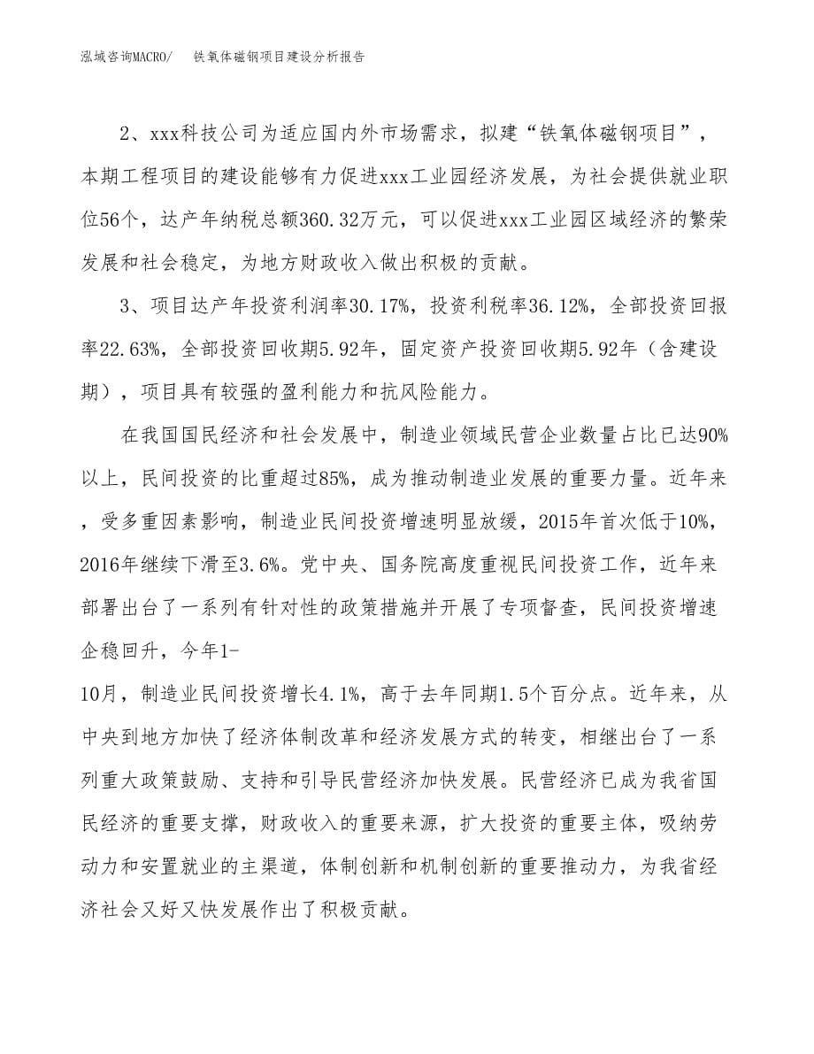 铁氧体磁钢项目建设分析报告范文(项目申请及建设方案).docx_第5页