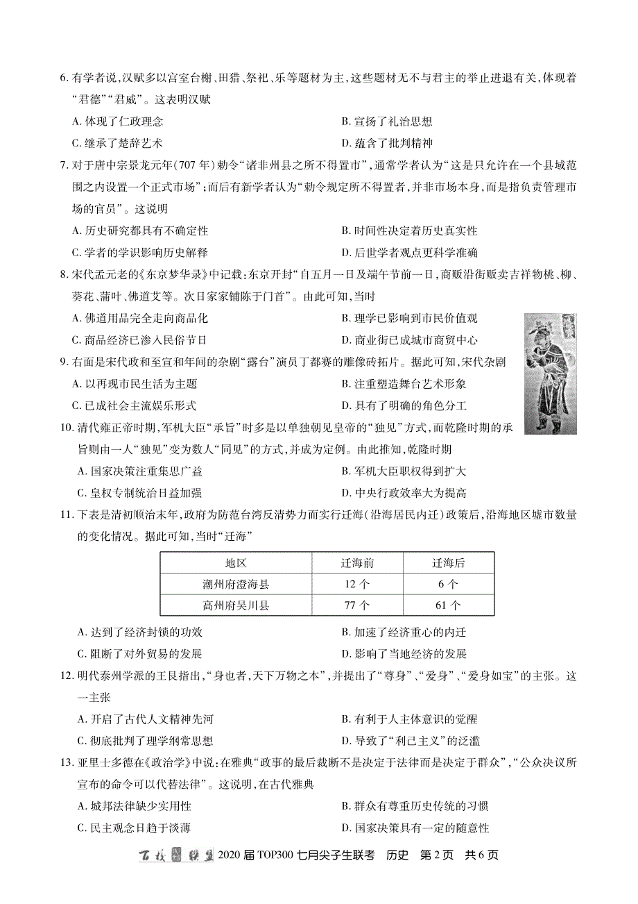 20届七月尖子生联考历史内文.pdf_第2页