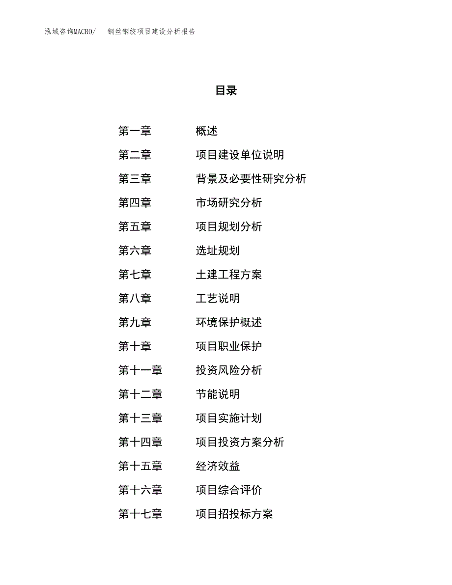 钢丝钢绞项目建设分析报告范文(项目申请及建设方案).docx_第1页