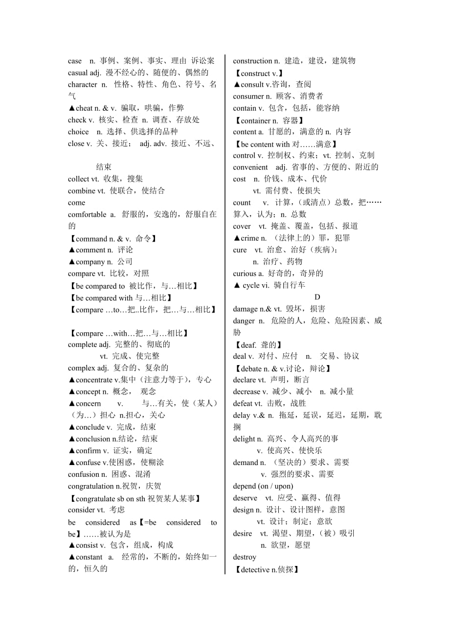 江苏省2009届高考高频英语词汇表+167新增词汇_第2页