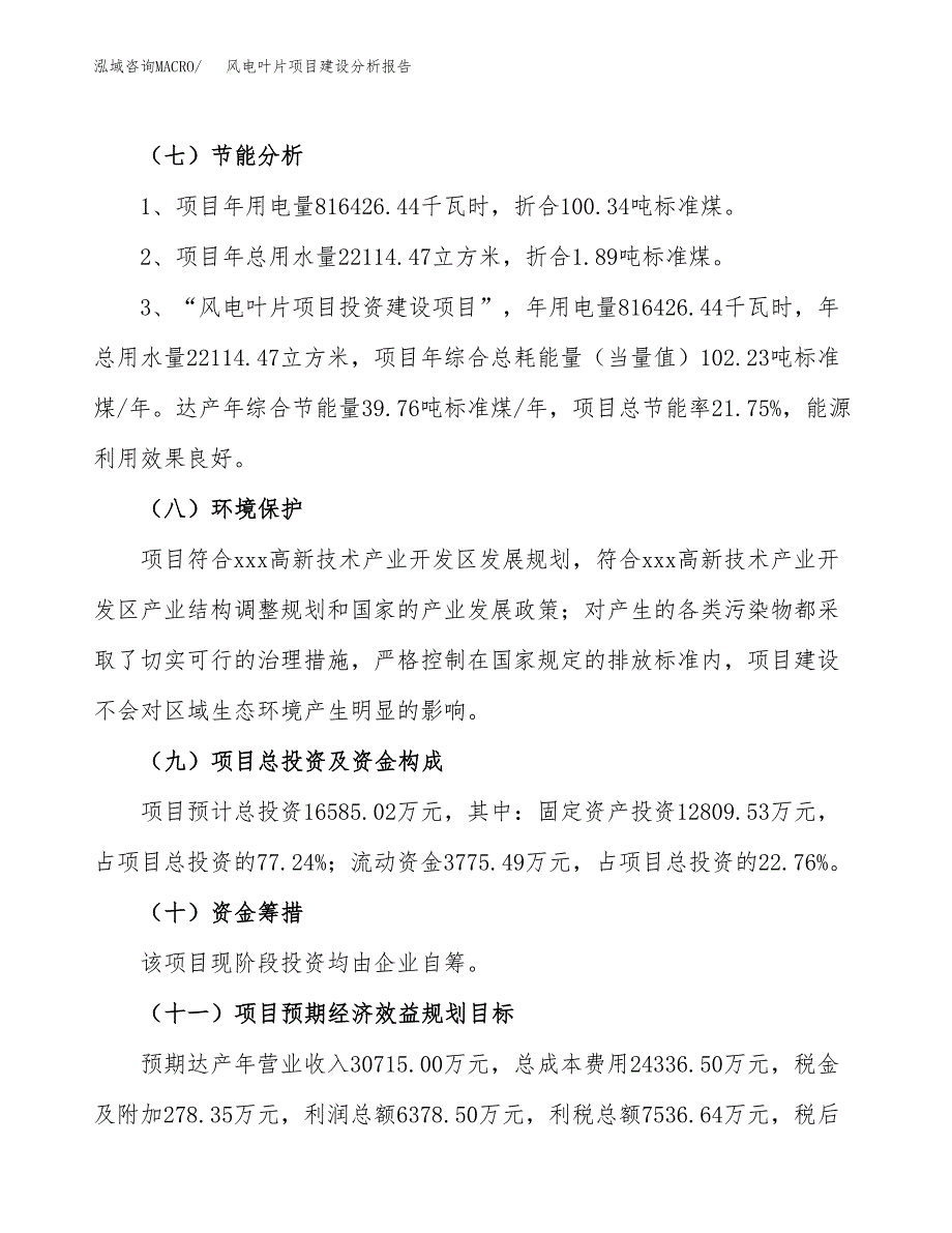 风电叶片项目建设分析报告范文(项目申请及建设方案).docx_第3页