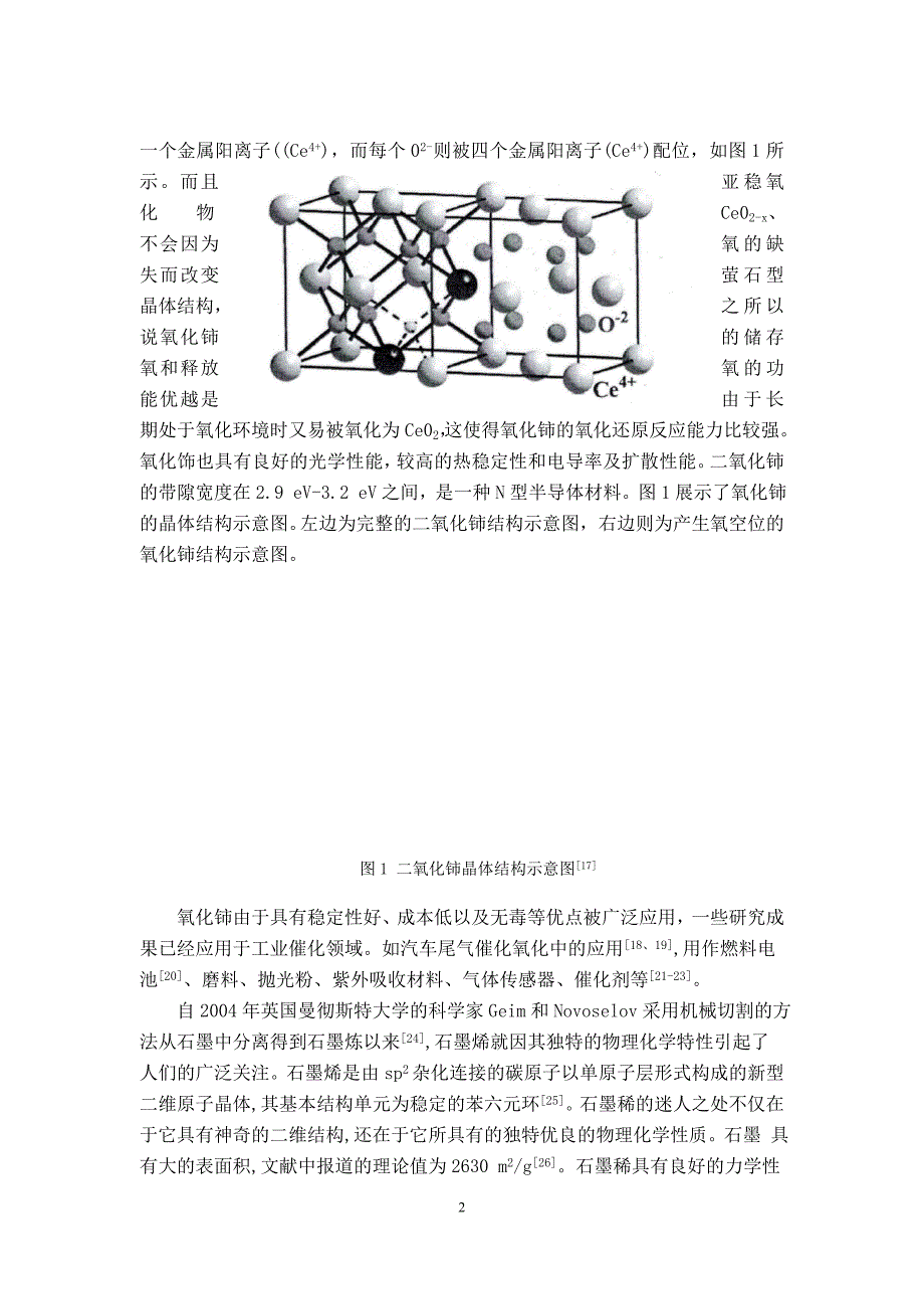 石墨烯氧化铈纳米复合材料的制备及表征_第2页