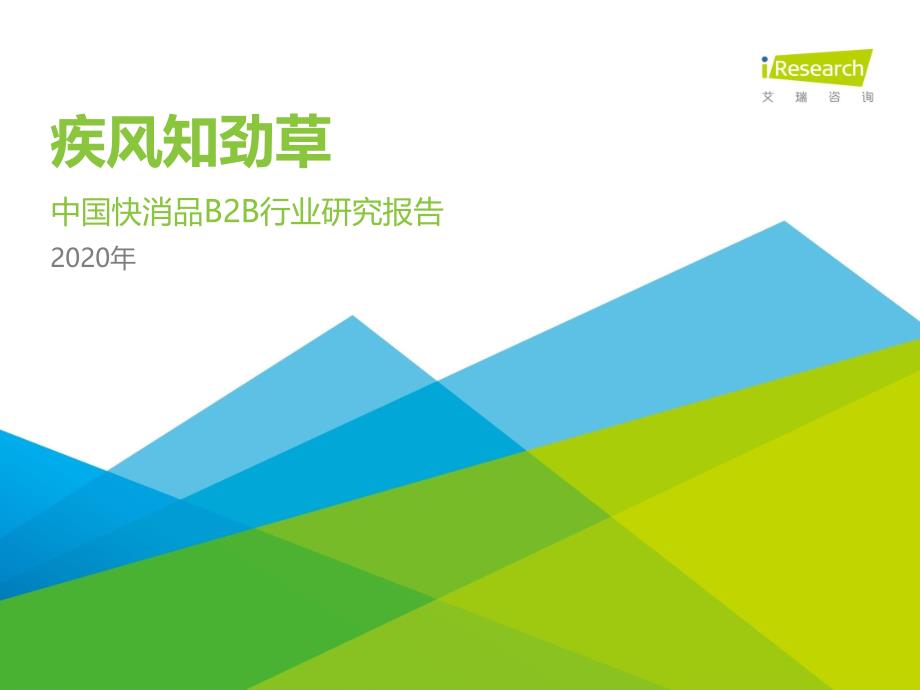 2020年中国快消品B2B行业研究报告-行业分析_第1页